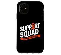 Support Squad Leukemia Blood Cancer Awareness Orange Ribbon Case for iPhone 11