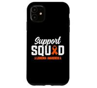 Support Squad Leukemia Blood Cancer Awareness Orange Ribbon Case for iPhone 11