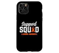 Support Squad Leukemia Blood Cancer Awareness Orange Ribbon Case for iPhone 11 Pro