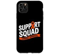 Support Squad Leukemia Blood Cancer Awareness Orange Ribbon Case for iPhone 11 Pro Max