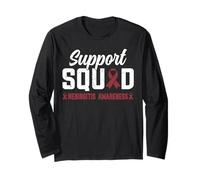 Support Squad Meningitis Awareness Burgundy Ribbon Family Long Sleeve T-Shirt