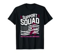 Support Squad Multiple Myeloma Awareness USA Flag Ribbon Value Graphic T-Shirt