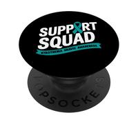 Support Squad Myasthenia Gravis Awareness Teal Ribbon MG PopSockets Adhesive PopGrip