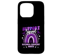 Support-Squad National Recovery Month Addiction Boho Rainbow Case for iPhone 15 Pro