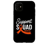 Support Squad Orange Ribbon Leukemia Blood Cancer Awareness Case for iPhone 11