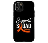 Support Squad Orange Ribbon Leukemia Blood Cancer Awareness Case for iPhone 11 Pro