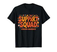 Support Squad Orange Ribbon Leukemia Blood Cancer Awareness T-Shirt