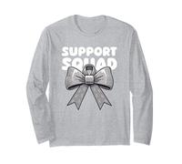 Support Squad Parkinson Disease Awareness Ribbon Bow Long Sleeve T-Shirt