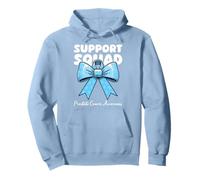 Support Squad Prostate Cancer Awareness Ribbon Bow Pullover Hoodie