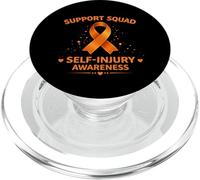 Support Squad Self Injury Awareness Orange Ribbon PopSockets PopGrip for MagSafe