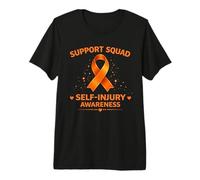 Support Squad Self Injury Awareness Orange Ribbon Premium T-Shirt