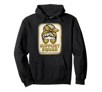 Support Squad Shirt Childhood Cancer Awareness Messy Bun Pullover Hoodie