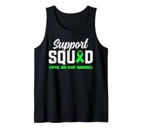 Support Squad Spinal Cord Injury Awareness Ribbon Green Lime Tank Top
