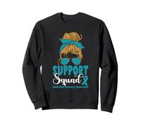 Support Squad Teal Ribbon Addiction Recovery Awareness Sweatshirt