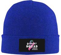 Support Squad Thyroid Awareness Men Women Trawler Cap Breathable Knit Caps Stretchy Beanie Hat for Winter Skiing Outdoor