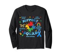 Support Squads Communicate Neurodiversity Inclusion Puzzle Long Sleeve T-Shirt