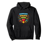 Support Starts Here Kindness Unity Concept Pullover Hoodie