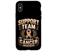 Support Team Appendix Cancer Awareness Ribbon Case for iPhone X/XS