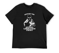 Support The Animal Liberation Front T-Shirt - Alf Straight Edge (Black S)