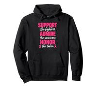 Support The Fighters Admire The Survivors Breast Cancer Pullover Hoodie