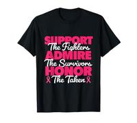 Support The Fighters Admire The Survivors - Breast Cancer T-Shirt