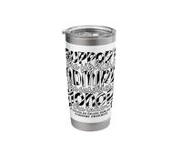Support The Fighters Black White Vascular Ehlers Danlos Stainless Steel Insulated Tumbler
