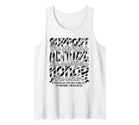 Support The Fighters Black White Vascular Ehlers Danlos Tank Top