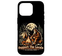 Support The Locals Bigfoot Camping Retro National Park Case for iPhone 16 Pro
