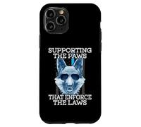 Support The Paws That Enforce The Laws Blue Line K9 Police Case for iPhone 11 Pro