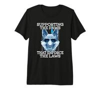 Support The Paws that Enforce The Laws Blue Line K9 Police Premium T-Shirt