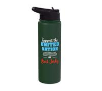 Support The United Nation of Beef Jerky - Beef Jerky Stainless Steel Insulated Water Bottle