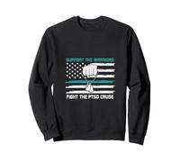 Support the Warriors PTSD Advocacy for Veterans Patriotic Sweatshirt