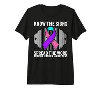 Support Thyroid Cancer Awareness Tee, Thyroid Cancer Gifts Premium T-Shirt