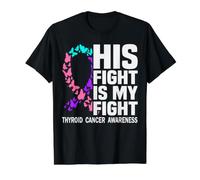 Support Thyroid Cancer Awareness Tee, Thyroid Cancer Gifts Value Graphic T-Shirt, Men, Black, S