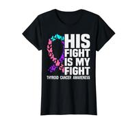 Support Thyroid Cancer Awareness Tee, Thyroid Cancer Gifts Value Graphic T-Shirt, Women, Black, XL