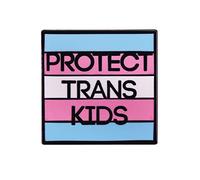 Support Trans Rights Enamel Pins - Protects Trans Kids and Trans Rights are Human Rights - Blue Pink Enamel Brooch Pin Badge for Support Trans Rights, Metal, metal