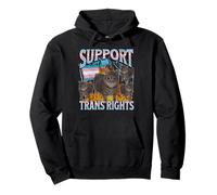 Support Transsexual Rights Funny Lgbtq Cat Meme Bootleg Pullover Hoodie