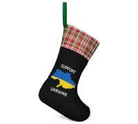 Support Ukraine Christmas Stockings Sequin Hanging Ornaments Green-style
