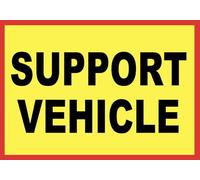 Support Vehicle Warning Sign Magnetic A4 297mm x 210mm for Lorry HGV Trailer Vehicle External