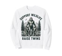 Support Wildlife Raise Twins Bigfoot Mom Dad Twins Sweatshirt