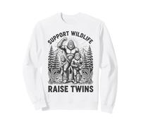 Support Wildlife Raise Twins Bigfoot Mom Dad Twins Sweatshirt