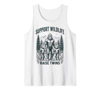 Support Wildlife Raise Twins Bigfoot Twin Parent Tank Top