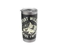Support Wildlife Raise Twins Funny Mom Dad Camping Humor Stainless Steel Insulated Tumbler