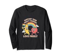 Support Your Fruity Friends Love Freely LGBTQIA+ Long Sleeve T-Shirt