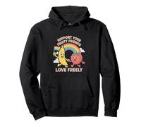 Support Your Fruity Friends Love Freely LGBTQIA+ Pullover Hoodie