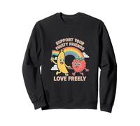 Support Your Fruity Friends Love Freely LGBTQIA+ Sweatshirt