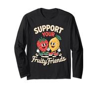 Support Your Fruity Friends Love Freely Pride Month Long Sleeve T-Shirt