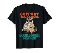 Support Your Funny Sourdough Dealer Raccoon Baker Meme T-Shirt