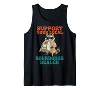 Support Your Funny Sourdough Dealer Raccoon Baker Meme Tank Top