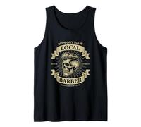 Support Your Local Barber Classic Skull Graphic Tank Top